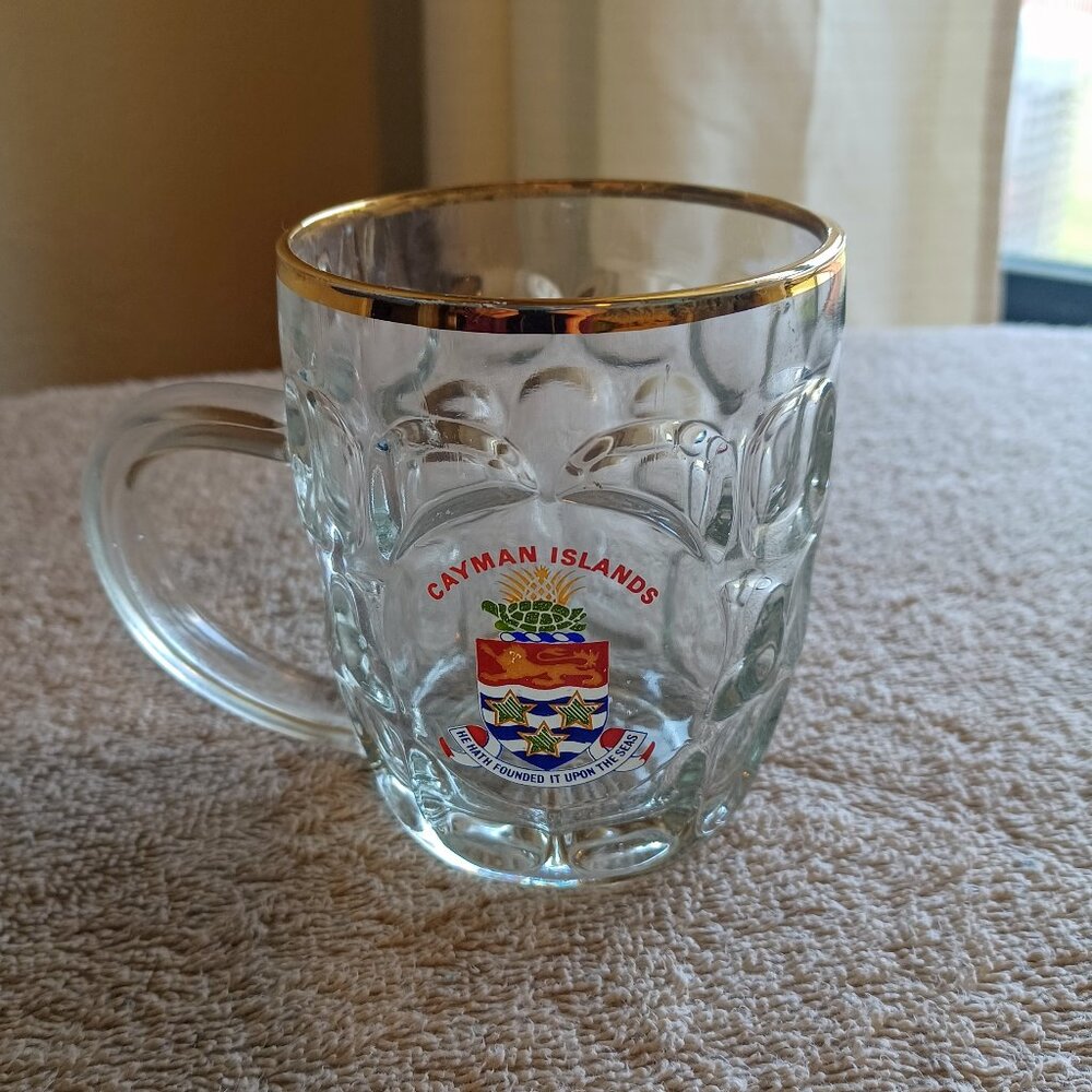 Cayman Island Mug with Gold Rim "He Hath Founded It Upon The Seas"